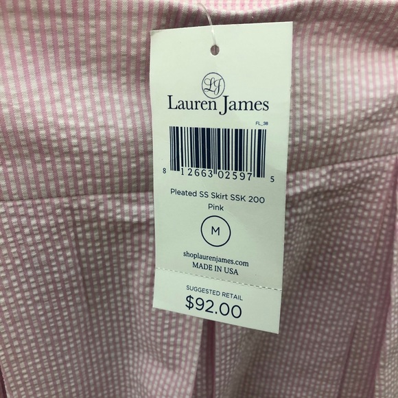LAUREN JAMES Women’s Pleated Pink Skirt Sz M NWT - Picture 5 of 6